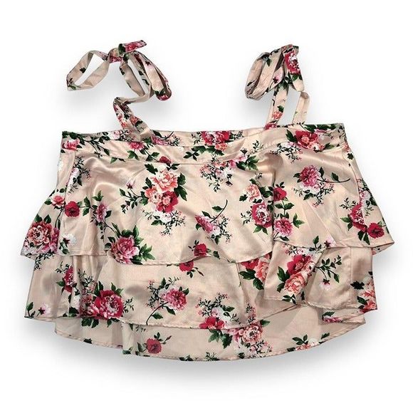 Forever 21‎ Plus Floral Cropped Blouse 0X - Picture 2 of 5